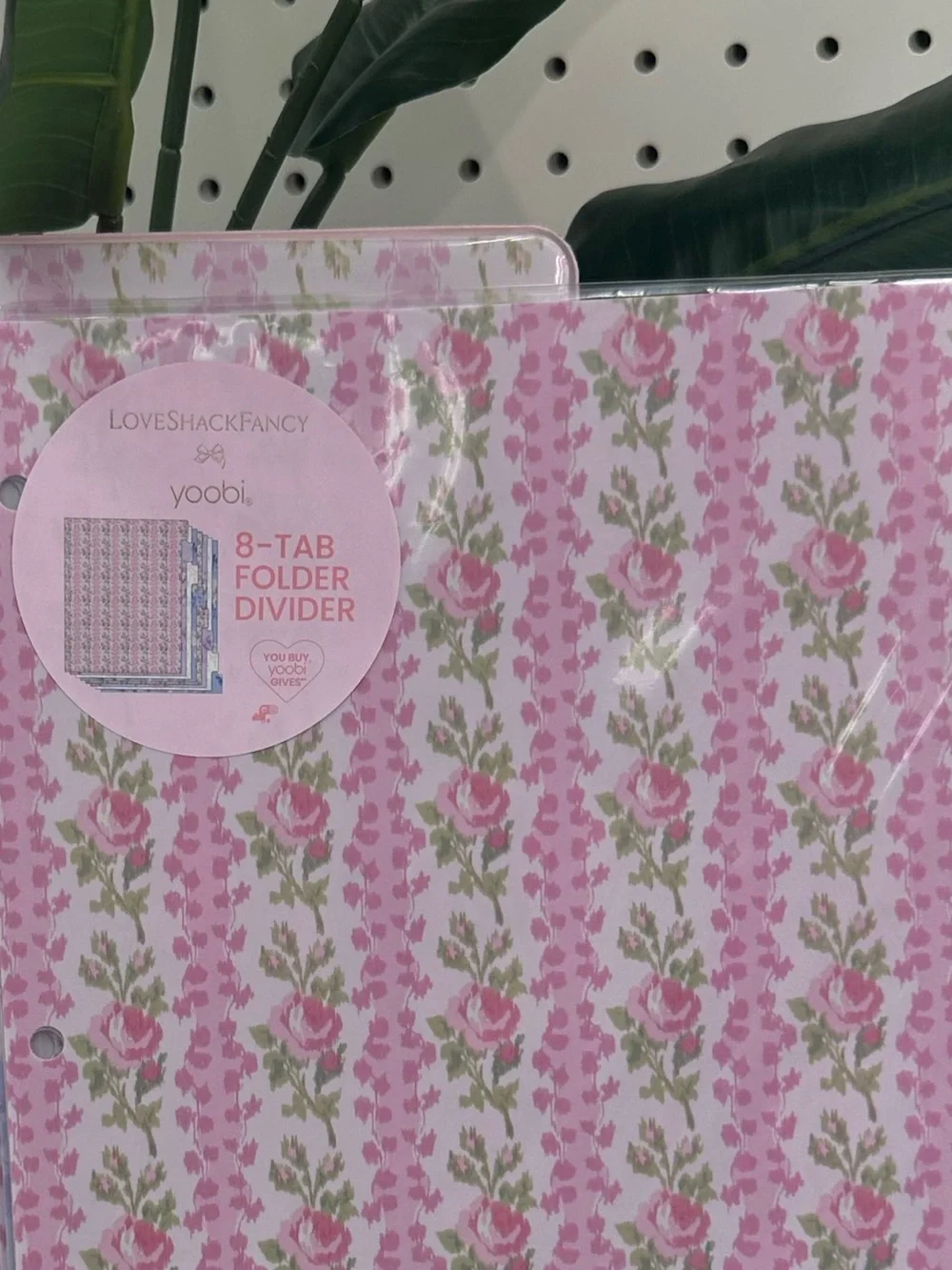 Love Shack Fancy x target/Yoobi Binder and Dividers pink Floral Set